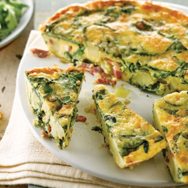 Bacon, Spinach and Potato Frittata